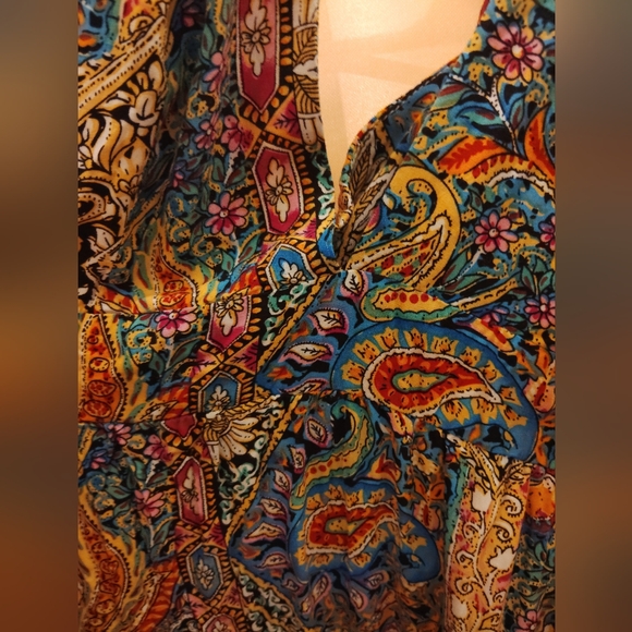 Cupshe Multicolor Paisley V‑Neck Maxi Dress - Picture 9 of 11